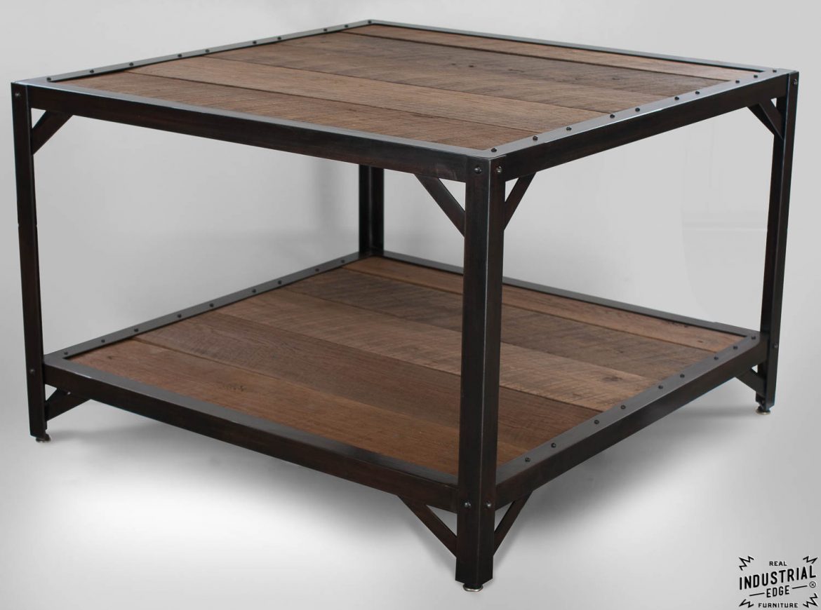 Coffee Table / Reclaimed Oak & Steel