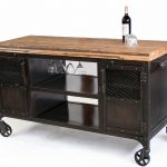 Industrial Mini Bar / Reclaimed Train-Car Floor Top