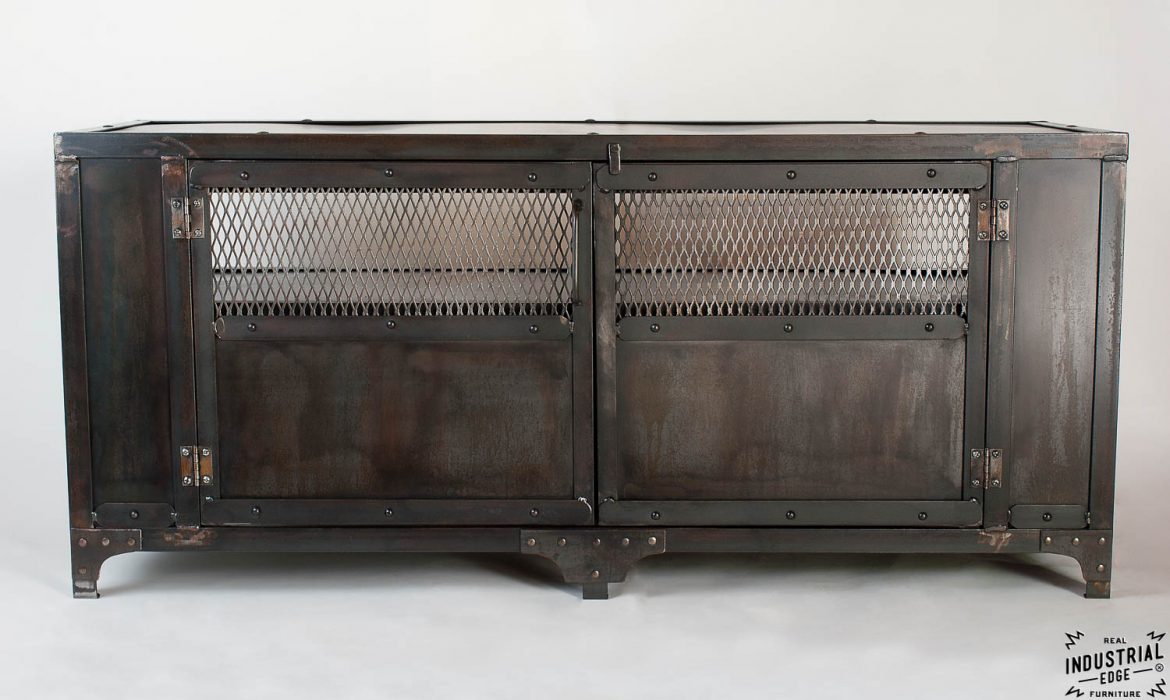 Custom Industrial Media Cabinet / Steel 2 Door